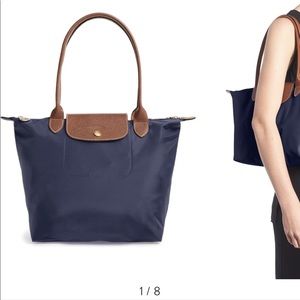Blue small Longchamp bag